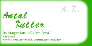 antal kuller business card